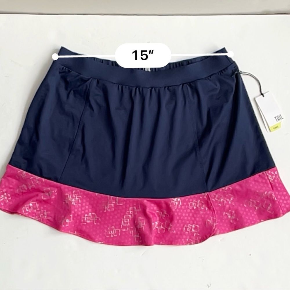 🐝 Tail Navy Blue Pink Bounce Skirt Side Slit Tennis Skort - Picture 4 of 10